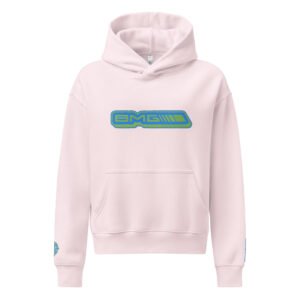 Aqua and Kiwi Green Embroidered Women’s relaxed hoodie