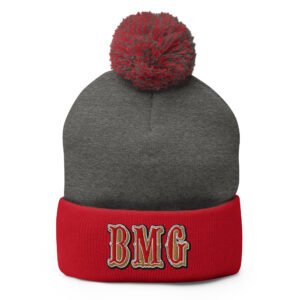 BMG Niners Tribute Embroidered Pom-Pom Beanie