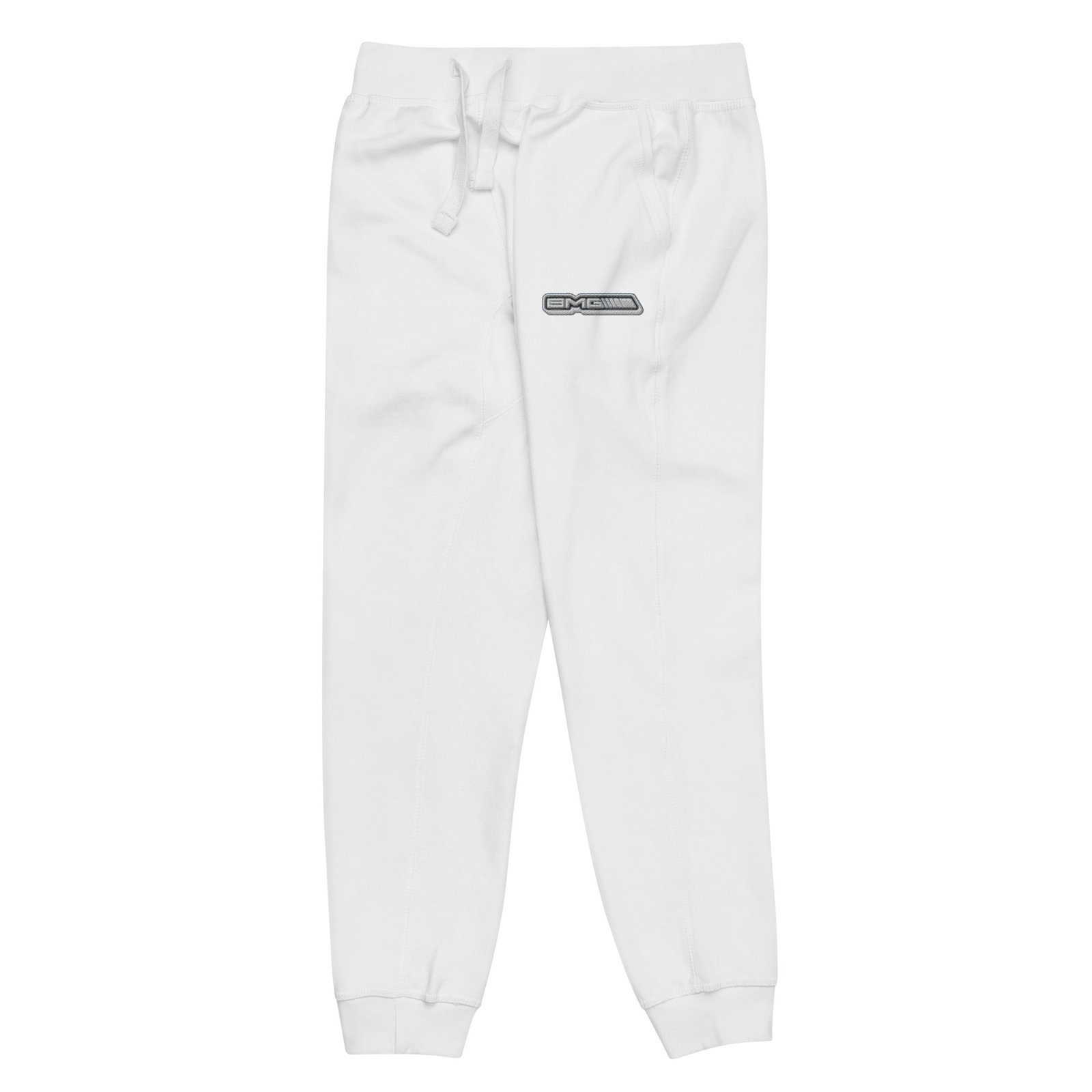 White and Grey Embroidered Sweatpants - Image 9
