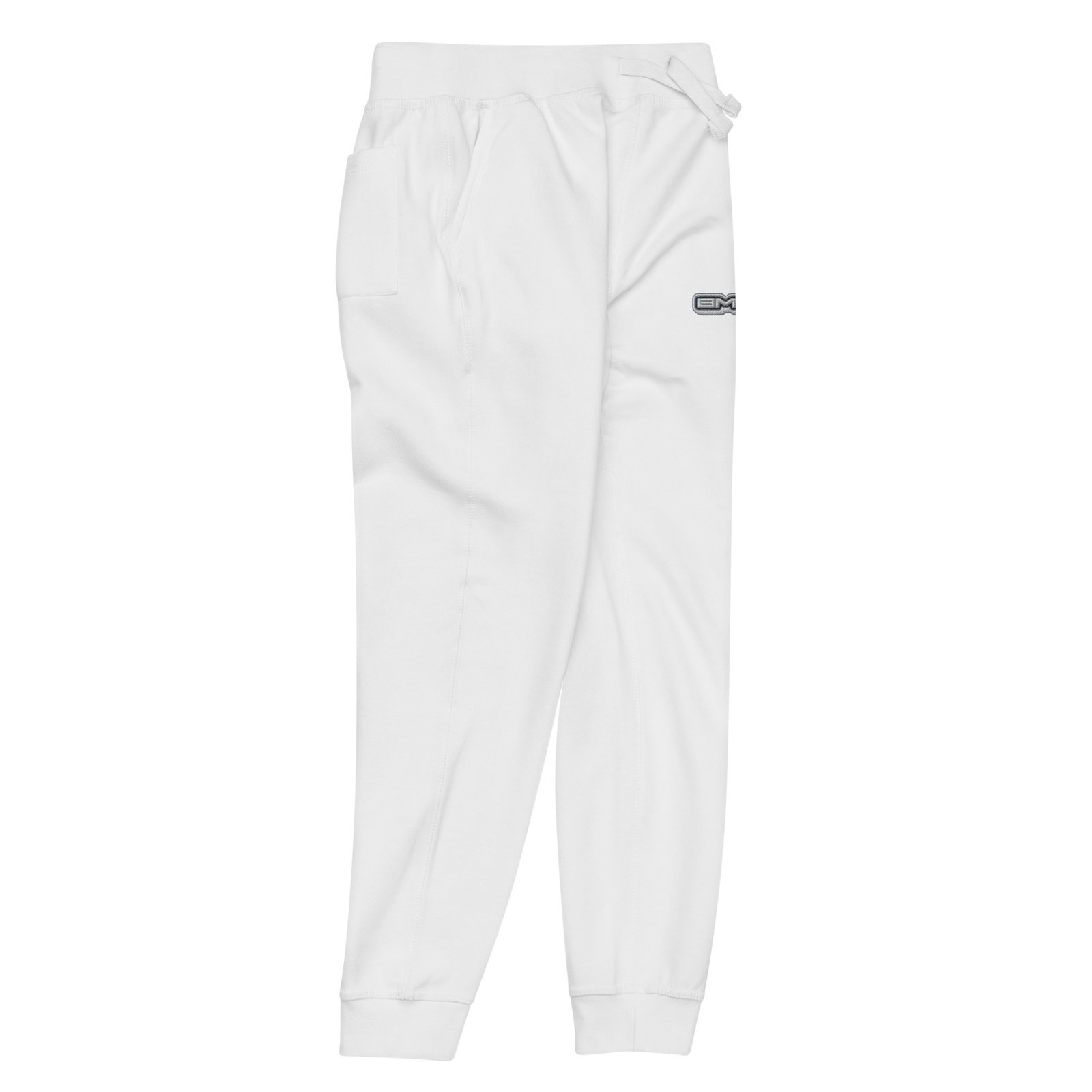 White and Grey Embroidered Sweatpants - Image 10
